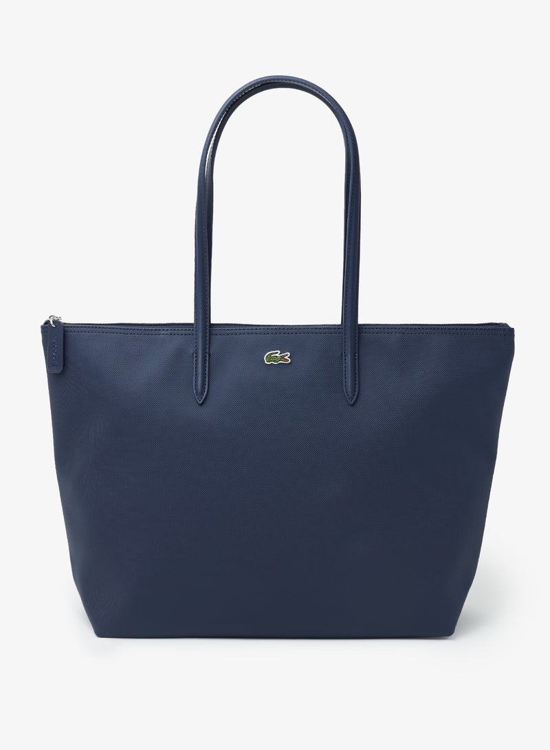 LACOSTE Women's Large 12.12 Concept Zip Tote Bag, Women's Handheld Shoulder Bag, Fashion Versatile Large Capacity Bag, Women's Shopper Tote Bag, 45cm * 30cm * 12cm-Blue - Image 1